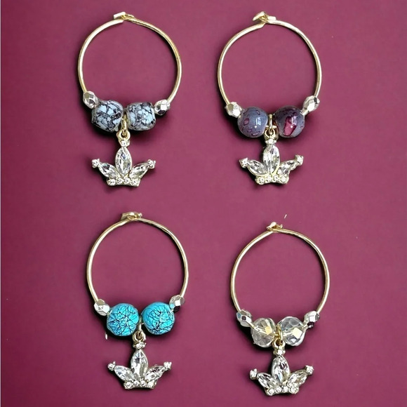 164 Crown Wine Glass Charms - Picture 1 of 5